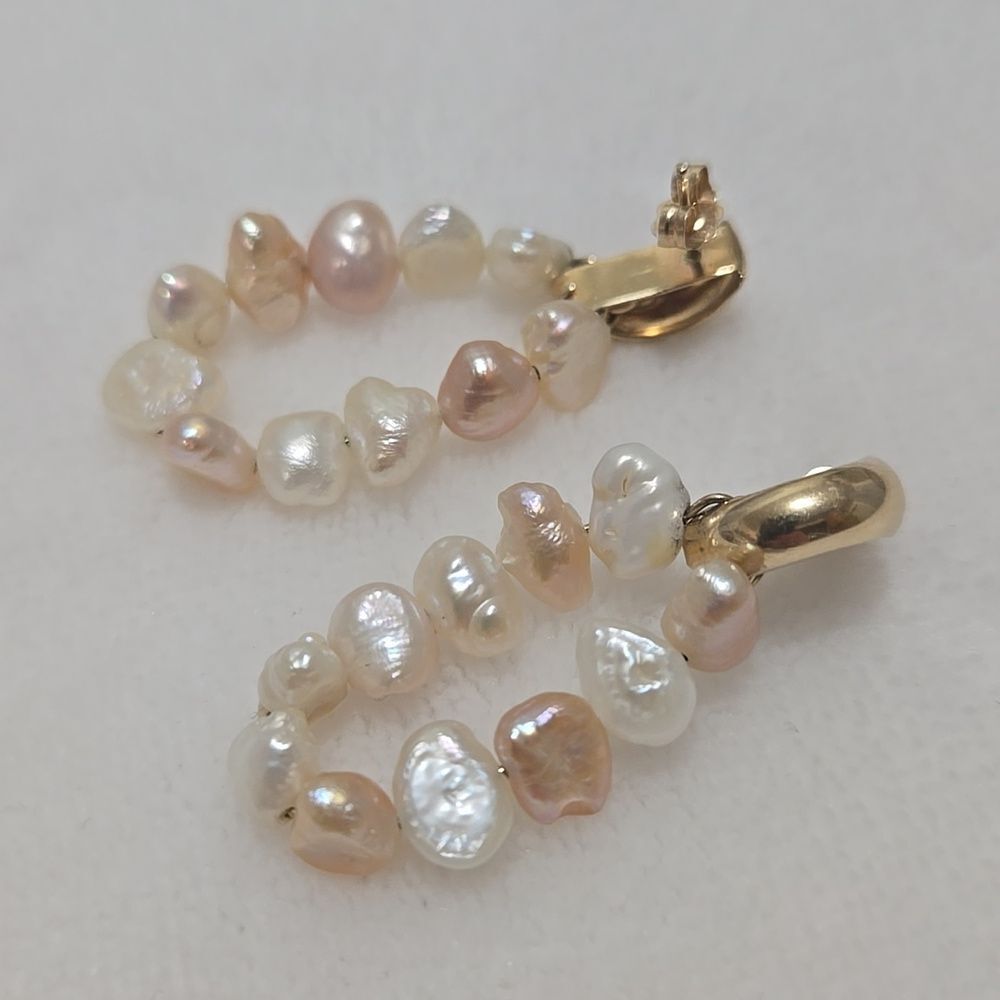 Vintage 14k Gold and Pearl Earrings